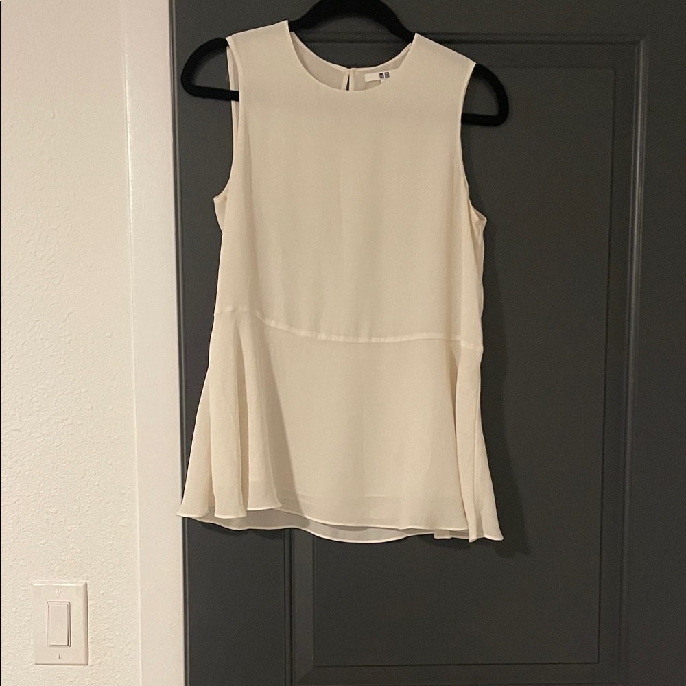 Uniqlo Cream Sleeveless Blouse